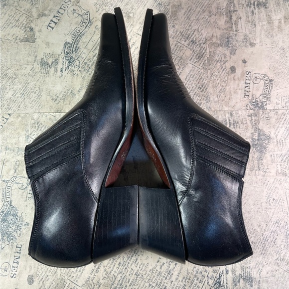 CHARLIE 1 HORSE Brazilian  Western Black Leather Ankle Boot Mules Size 6 - Picture 8 of 14